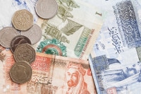 Übersicht Banknoten und Münzen Jordaniens Währung Dinar
